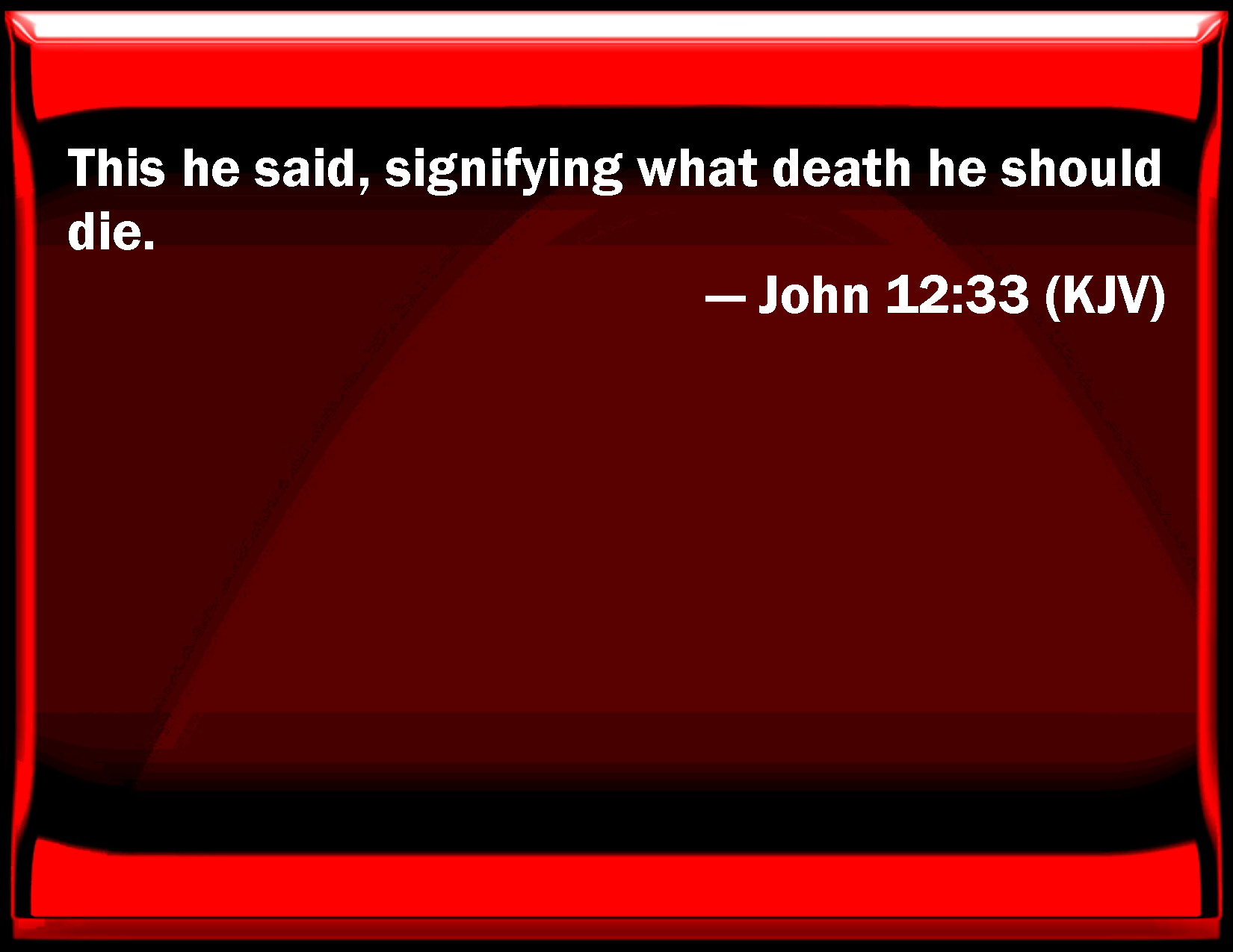 John 12 33 This He Said Signifying What Death He Should Die 