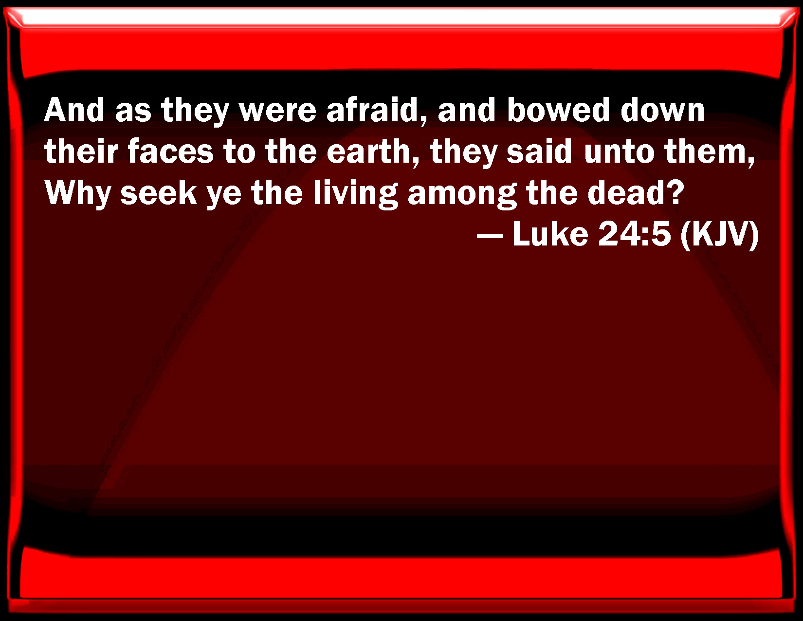 Luke 245 And As They Were Afraid And Bowed Down Their Faces To The