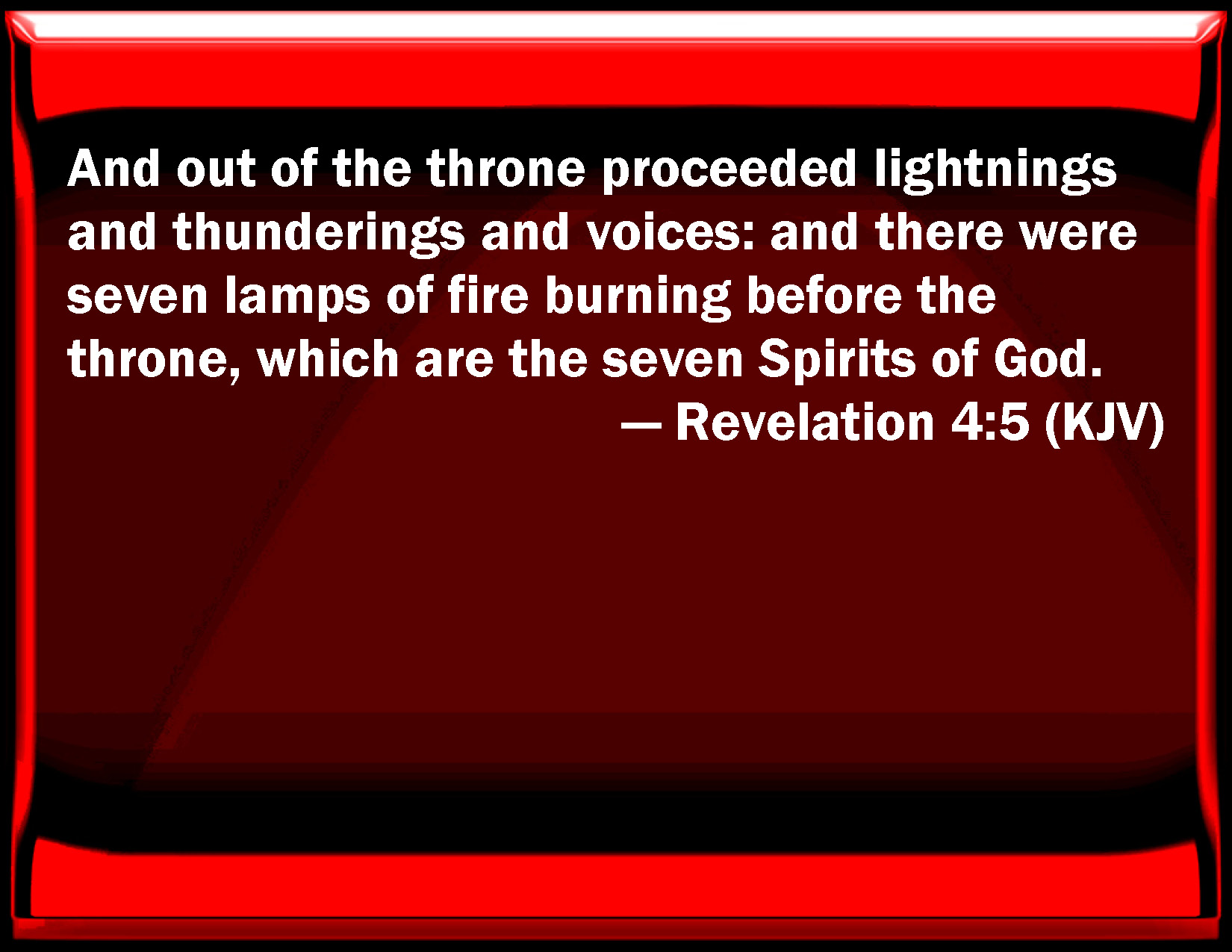revelation 4 seven spirits of god