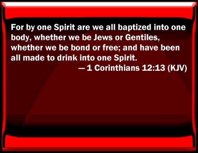 Bible Verse Powerpoint Slides For 1 Corinthians 12:13