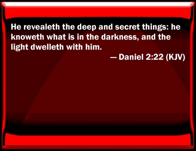 what is daniel 2 22 in the bible