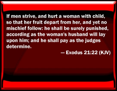 Bible Verse Powerpoint Slides for Exodus 21:22