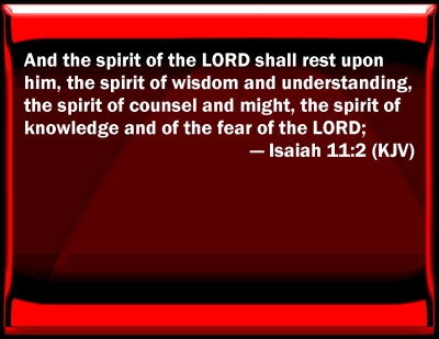 the seven spirits of god isaiah 11