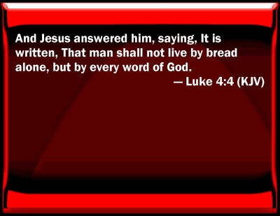 Bible Verse Powerpoint Slides For Luke 4:4