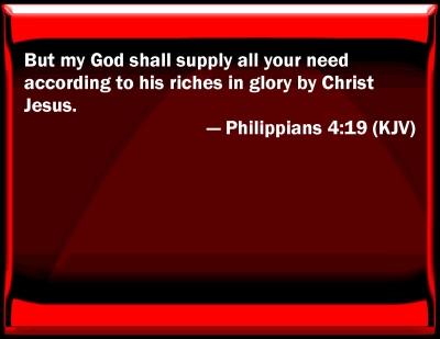 Bible Verse Powerpoint Slides for Philippians 4:19