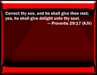 Bible Verse Powerpoint Slides For Proverbs 29:17