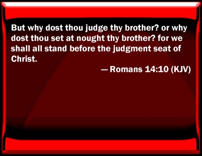 when does the judgment seat of christ take place
