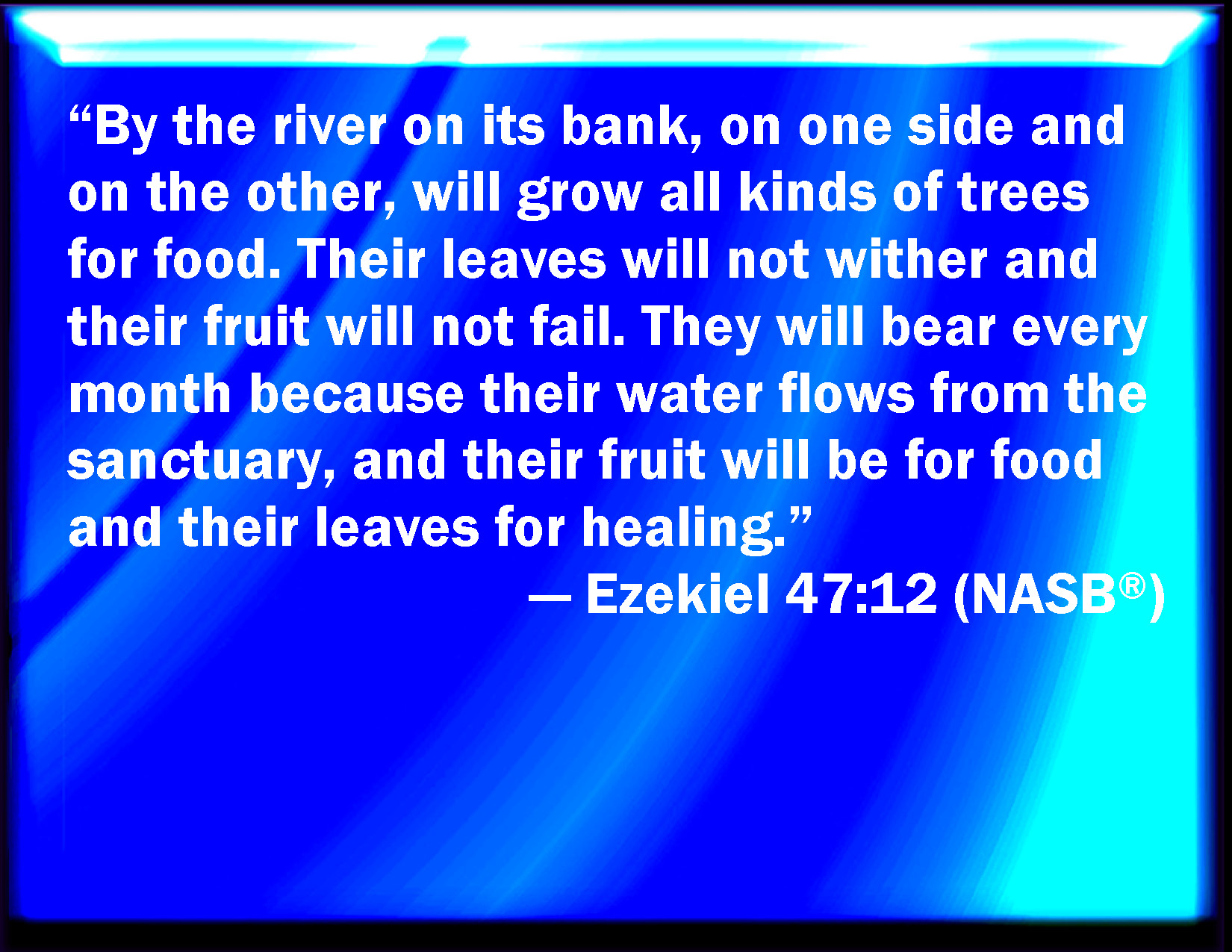 Ezekiel 47 12 And By The River On The Bank Thereof On This Side And On 