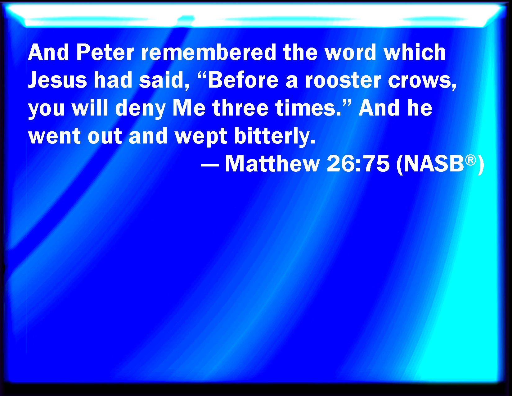 Matthew 26 75 And Peter Remembered The Word Of Jesus Which Said To Him 