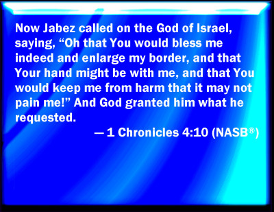 1 chronicles 4 10 sermon