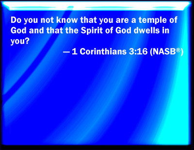 Bible Verse Powerpoint Slides for 1 Corinthians 3:16