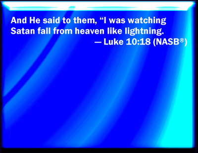 Bible Verse Powerpoint Slides For Luke 10:18