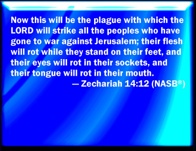 zechariah bible verse slides shall flesh their feet stand they jerusalem