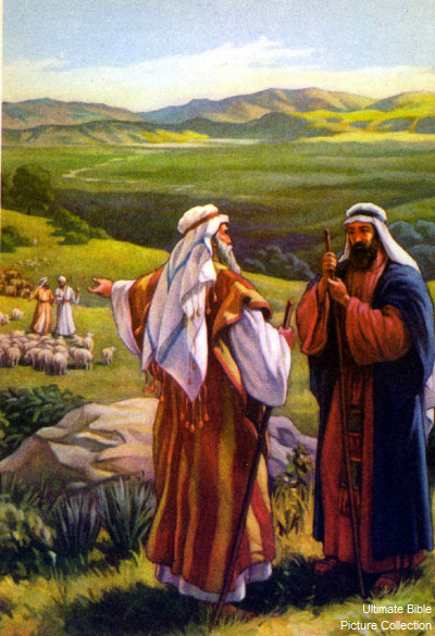 Genesis 13 Bible Pictures Abram with his nephew Lot