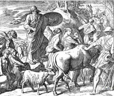 Genesis 32 Bible Pictures: Jacob sends gifts to Esau