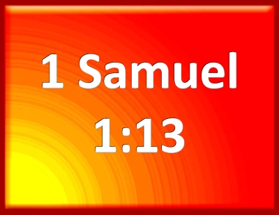 1 samuel 1 13 tagalog