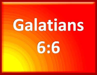 galatians 6 6 commentary