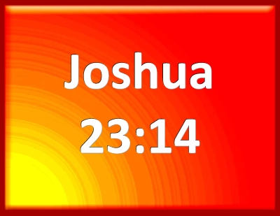 sermon on joshua 23 14