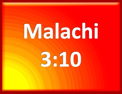 Malachi 3 10