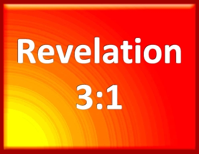 Bible Verse Powerpoint Slides For Revelation 3:1