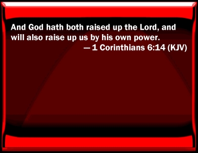 Bible Verse Powerpoint Slides for 1 Corinthians 6:14