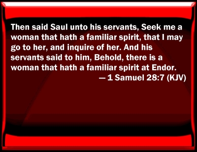 Bible Verse Powerpoint Slides for 1 Samuel 28:7