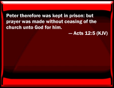 Bible Verse Powerpoint Slides for Acts 12:5