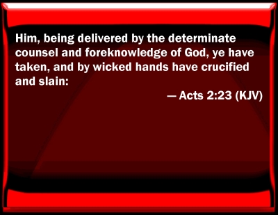 Bible Verse Powerpoint Slides for Acts 2:23