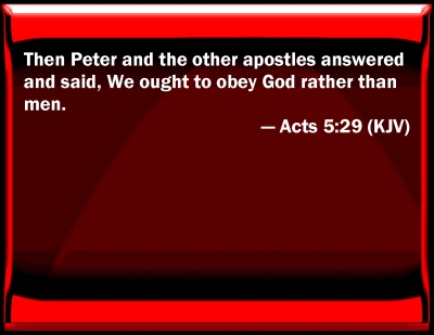 Bible Verse Powerpoint Slides for Acts 5:29