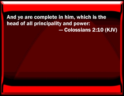 Bible Verse Powerpoint Slides for Colossians 2:10