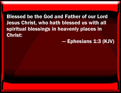 Bible Verse Powerpoint Slides for Ephesians 1:3