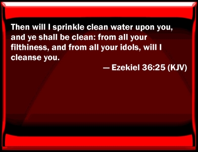 Bible Verse Powerpoint Slides for Ezekiel 36:25