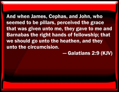 Bible Verse Powerpoint Slides for Galatians 2:9