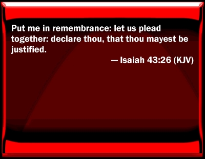 Bible Verse Powerpoint Slides for Isaiah 43:26