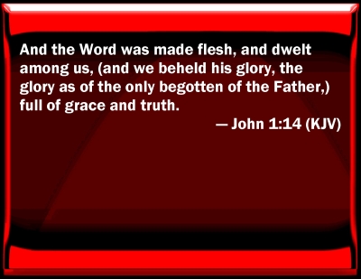 Bible Verse Powerpoint Slides for John 1:14