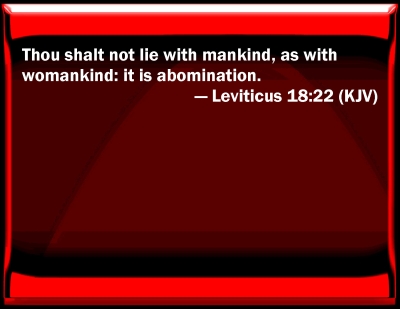 Bible Verse Powerpoint Slides for Leviticus 18:22