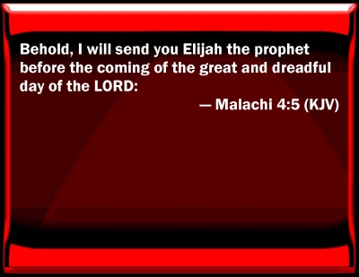 Bible Verse Powerpoint Slides for Malachi 4:5