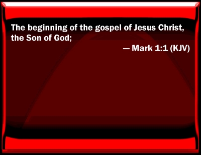 Bible Verse Powerpoint Slides for Mark 1:1