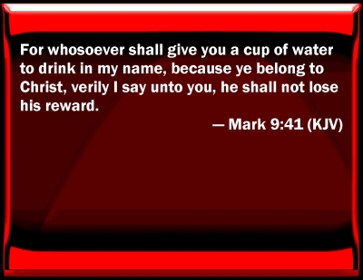 Bible Verse Powerpoint Slides for Mark 9:41