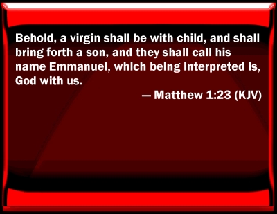 Bible Verse Powerpoint Slides for Matthew 1:23