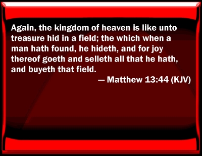 Bible Verse Powerpoint Slides for Matthew 13:44