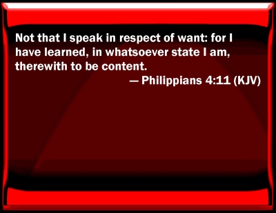 Bible Verse Powerpoint Slides for Philippians 4:11