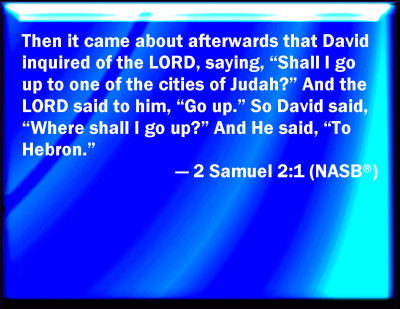 Bible Verse Powerpoint Slides for 2 Samuel 2:1