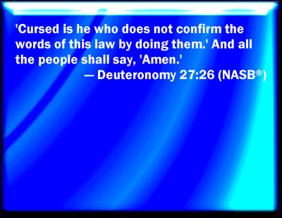 Bible Verse Powerpoint Slides for Deuteronomy 27:26