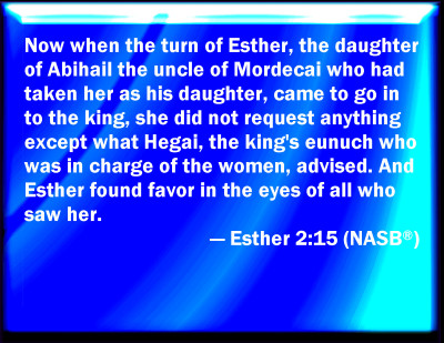 Bible Verse Powerpoint Slides for Esther 2:15