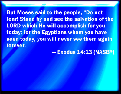 Bible Verse Powerpoint Slides for Exodus 14:13