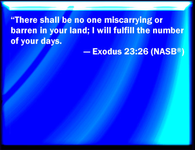 Bible Verse Powerpoint Slides for Exodus 23:26