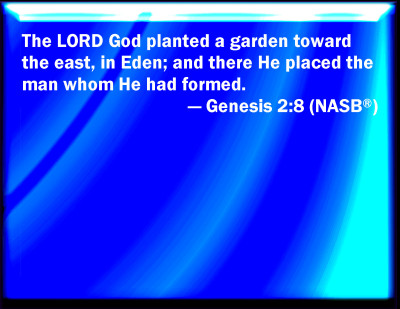 Bible Verse Powerpoint Slides for Genesis 2:8