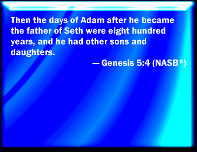 Bible Verse Powerpoint Slides for Genesis 5:4