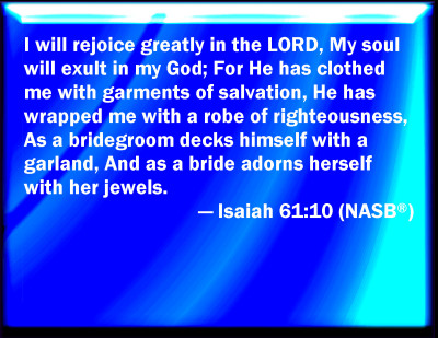 Bible Verse Powerpoint Slides for Isaiah 61:10